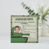 タンクパーティー誕生日/写真 招待状 (スタンド正面)