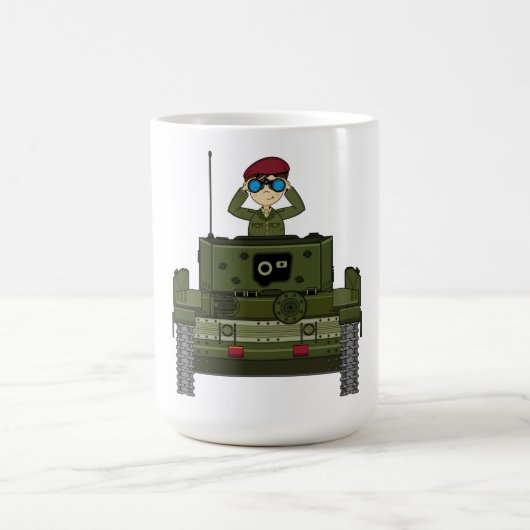 タンクマグのイギリス陸軍の兵士 コーヒーマグカップ (中央)