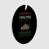 タンクマスバトルメリータンク軍隊醜いクリスマス オーナメント (正面)