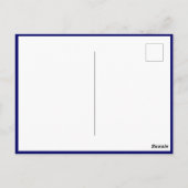 タンクメインゲーマーブルーレッド漫画シールド ポストカード (裏面)