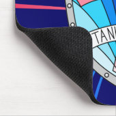 タンクメインゲーマーブルーレッド漫画シールド マウスパッド (コーナー)