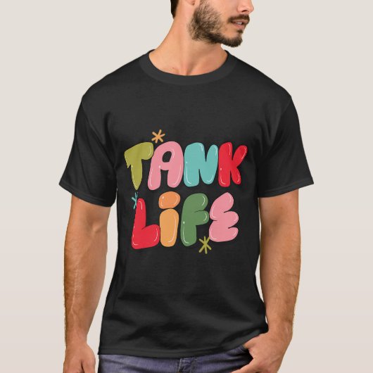 タンクライフ (ピンク) Tシャツ (正面)