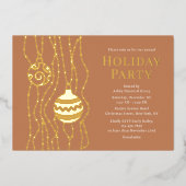 タンクリエレガントスマスパーティーホリ企業のデイ 箔招待状 (正面)