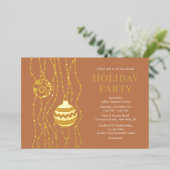 タンクリエレガントスマスパーティーホリ企業のデイ 箔招待状 (立ち正面)