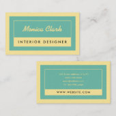 タンクリームとライトブルー 名刺 (正面/裏面)