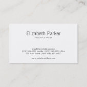 タンクローバーパターン/グレーバー名刺デザイン 名刺 (裏面)