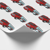 タンクローリー燃料輸送の漫画イラスト ラッピングペーパー (角)