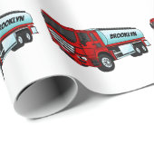 タンクローリー燃料輸送の漫画イラスト ラッピングペーパー (ロールコーナー)