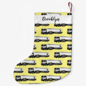 タンクローリー燃料輸送漫画イラストレーション スモールクリスマスストッキング (裏面)