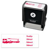 タンクローリー燃料輸送漫画イラストレーション セルフインキングスタンプ (インサイチュ)