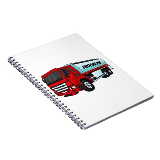 タンクローリー燃料輸送漫画イラストレーション ノートブック (右側)