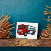 タンクローリー燃料輸送漫画イラストレーション フォトプラーク (側面)