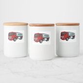 タンクローリー燃料輸送漫画イラストレーション フードラベル (ボトル)