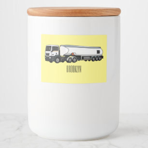 タンクローリー燃料輸送漫画イラストレーション フードラベル