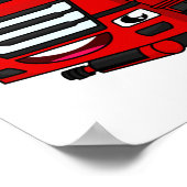 タンクローリー燃料輸送漫画イラストレーション ポスター (角)