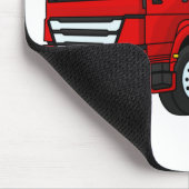 タンクローリー燃料輸送漫画イラストレーション マウスパッド (コーナー)