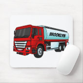 タンクローリー燃料輸送漫画イラストレーション マウスパッド (マウス)