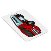 タンクローリー燃料輸送漫画イラストレーション マグネット (右側)