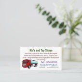 タンクローリー燃料輸送漫画イラストレーション 名刺 (スタンド正面)