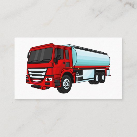 タンクローリー燃料輸送漫画イラストレーション 名刺 (裏面)