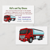 タンクローリー燃料輸送漫画イラストレーション 名刺 (正面/裏面)