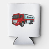 タンクローリー燃料輸送漫画イラストレーション 缶クーラー (正面)