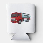 タンクローリー燃料輸送漫画イラストレーション 缶クーラー (裏面)