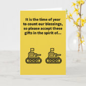 タンク与えズ – Thanksgiving カード (黄色い花)