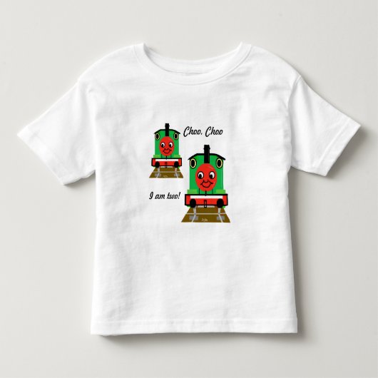タンク機関車ChooのChooの列車私は2 Tシャツです トドラーTシャツ (正面)