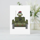 タンクRSVPカードのイギリス陸軍の兵士 出欠カード (スタンド正面)