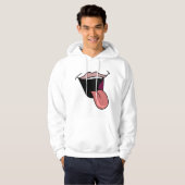 タングアウトメンスフード付きスウェットシャツ パーカ (正面フル)