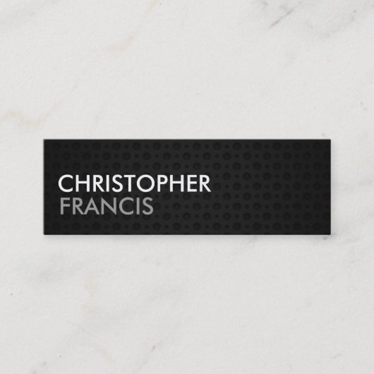 タングステンの金属2の調子の小型カード スキニー名刺 (正面)