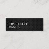 タングステンメタル2トーンミニカード スキニー名刺 (正面)