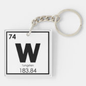 タングステン化学元素シンボル化学式 キーホルダー (裏面)