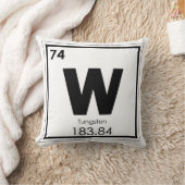 タングステン化学元素シンボル化学式 クッション (ブランケット)