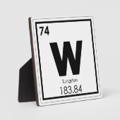 タングステン化学元素シンボル化学式 フォトプラーク (正面)