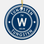 タングステン素子ブルーセラミックオーナメント セラミックオーナメント (正面)