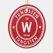 タングステン素赤色セラミックオーナメント セラミックオーナメント (左)
