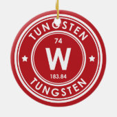 タングステン素赤色セラミックオーナメント セラミックオーナメント (裏面)
