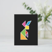 タングラムうさぎケルホ ポストカード (スタンド正面)