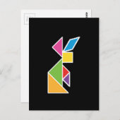 タングラムうさぎケルホ ポストカード (正面/裏面)