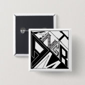 タングラムのデザインRokCloneDesignsのオリジナルボタン 缶バッジ (正面&裏面)