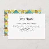 タングラムハートの結婚式受付カード エンクロージャーカード (正面/裏面)