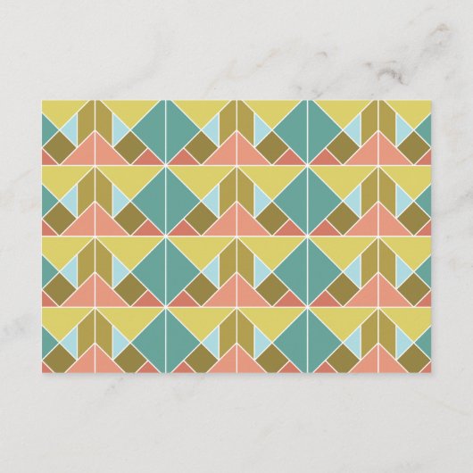 タングラムハートの結婚式受付カード エンクロージャーカード (裏面)