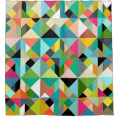 タングラム数々の地域 シャワーカーテン (正面)