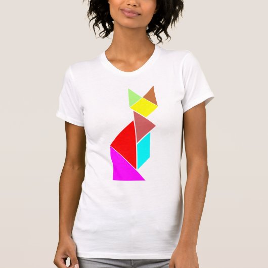 タングラム猫 Tシャツ (正面)