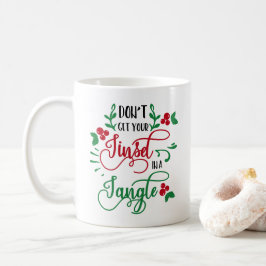 タングルしたクリスマスの飾り コーヒーマグカップ