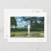 タングルウッドの庭園と噴水の景色 ポストカード (正面/裏面)