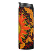 タングルサンオレンジサンシャイン抽象芸術 タンブラー (回転右)