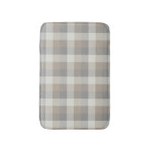 タングレーアイボリーニュートラル素朴プレイド バスマット (正面縦)